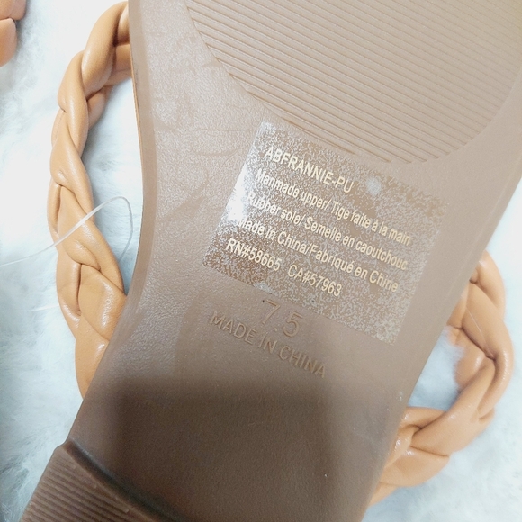 New Bundle of 2 Abound Frannie Brown/ Pink Braided Slip On Sandal S228 - Picture 6 of 11